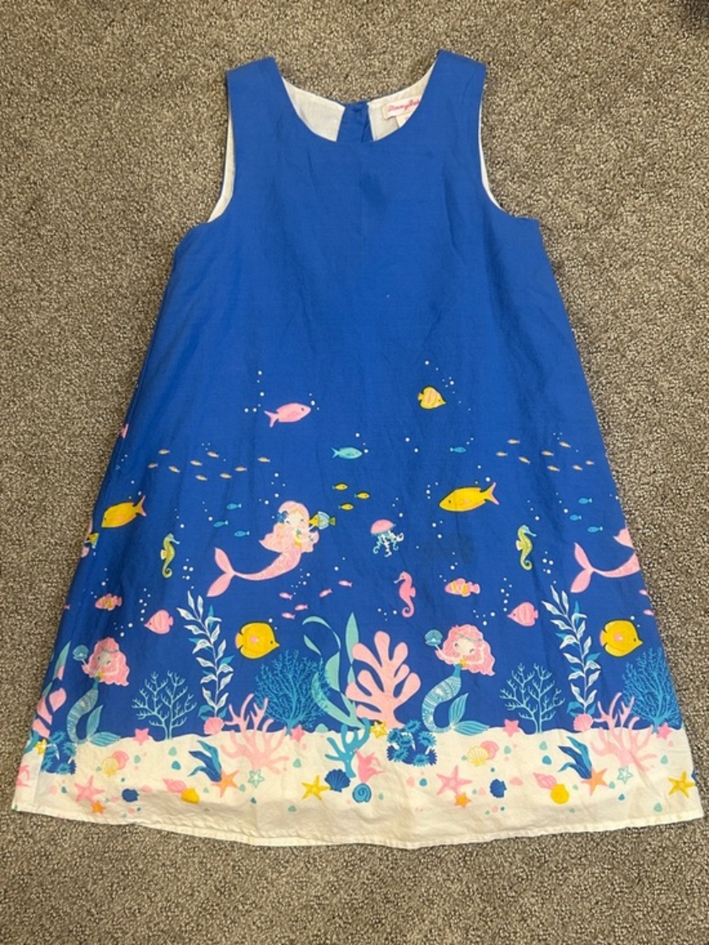 Tommy Bahama Royal Blue Mermaid Border Print Dress